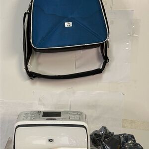 HP White and Blue Camera Bag for Photo Equipment includes new printer and ink c
